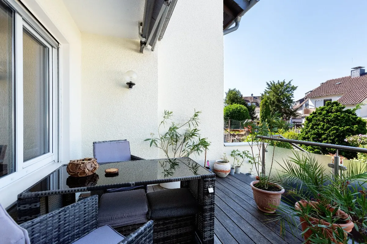 Terrasse am Wohnbereich