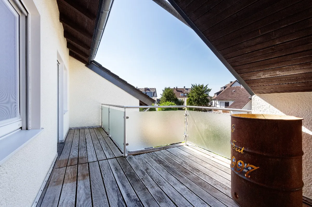 Balkon an den Schlafräumen