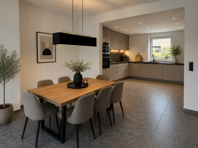 KI-Vorschlag: offene Küche mit Essbereich