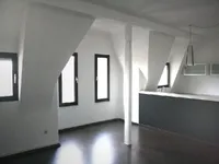 Wohnzimmer mit offener Küche DG (Arch