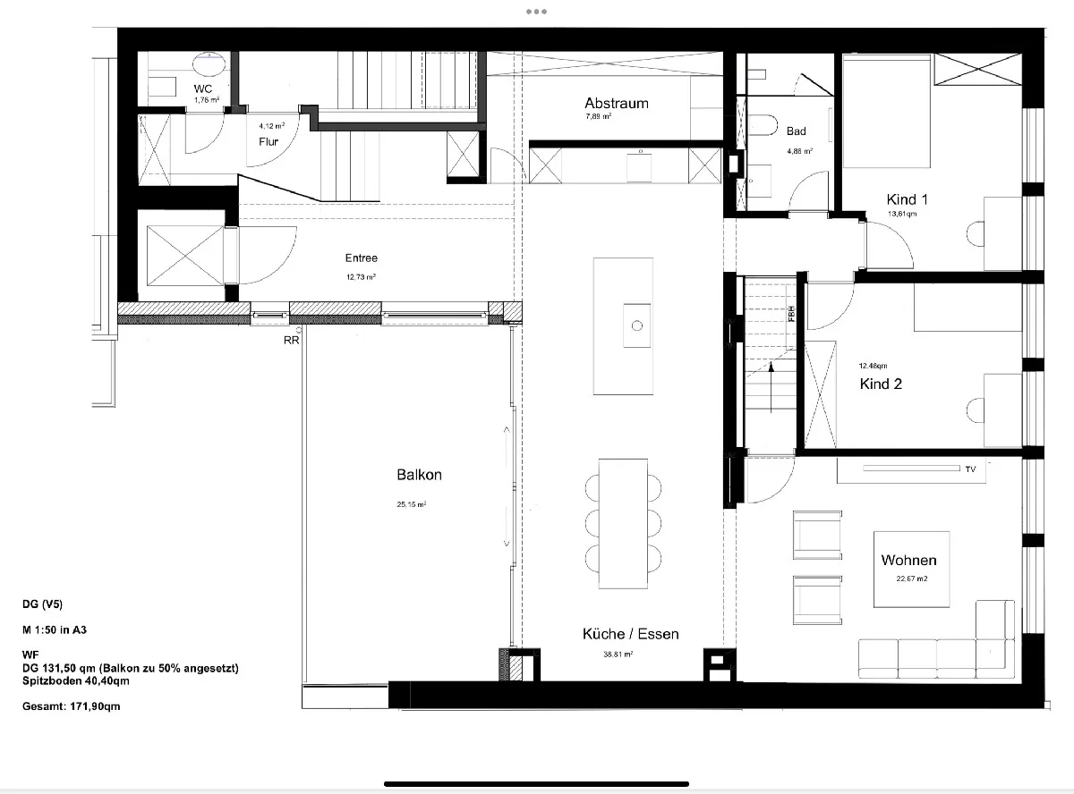 Grundriss 4. Obergeschoss