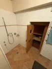 Eingang Sauna mit Dusche