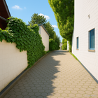 Zufahrt Garage KI bearbeitet