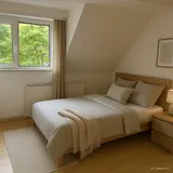 Schlafzimmer mit KI bearbeitet