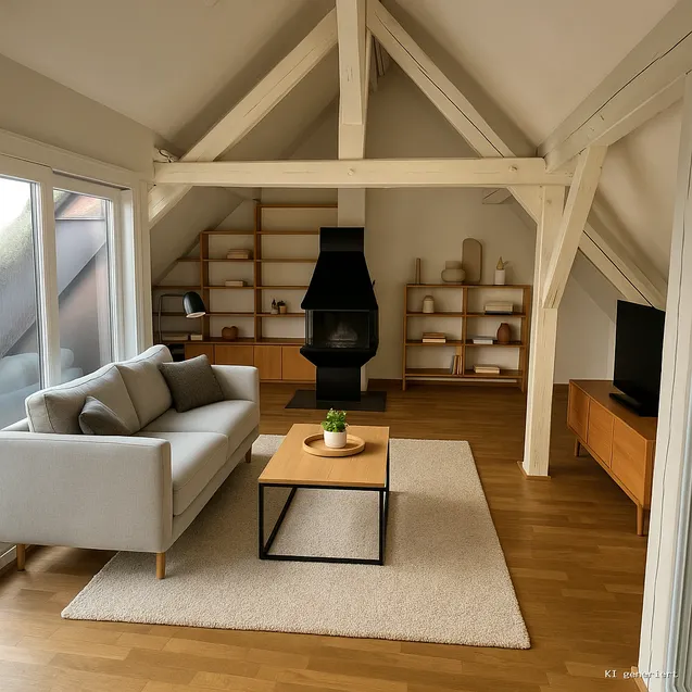 Wohnzimmer mit KI bearbeitet