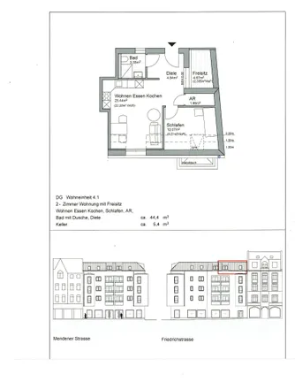 Dachgeschoss 44 m²