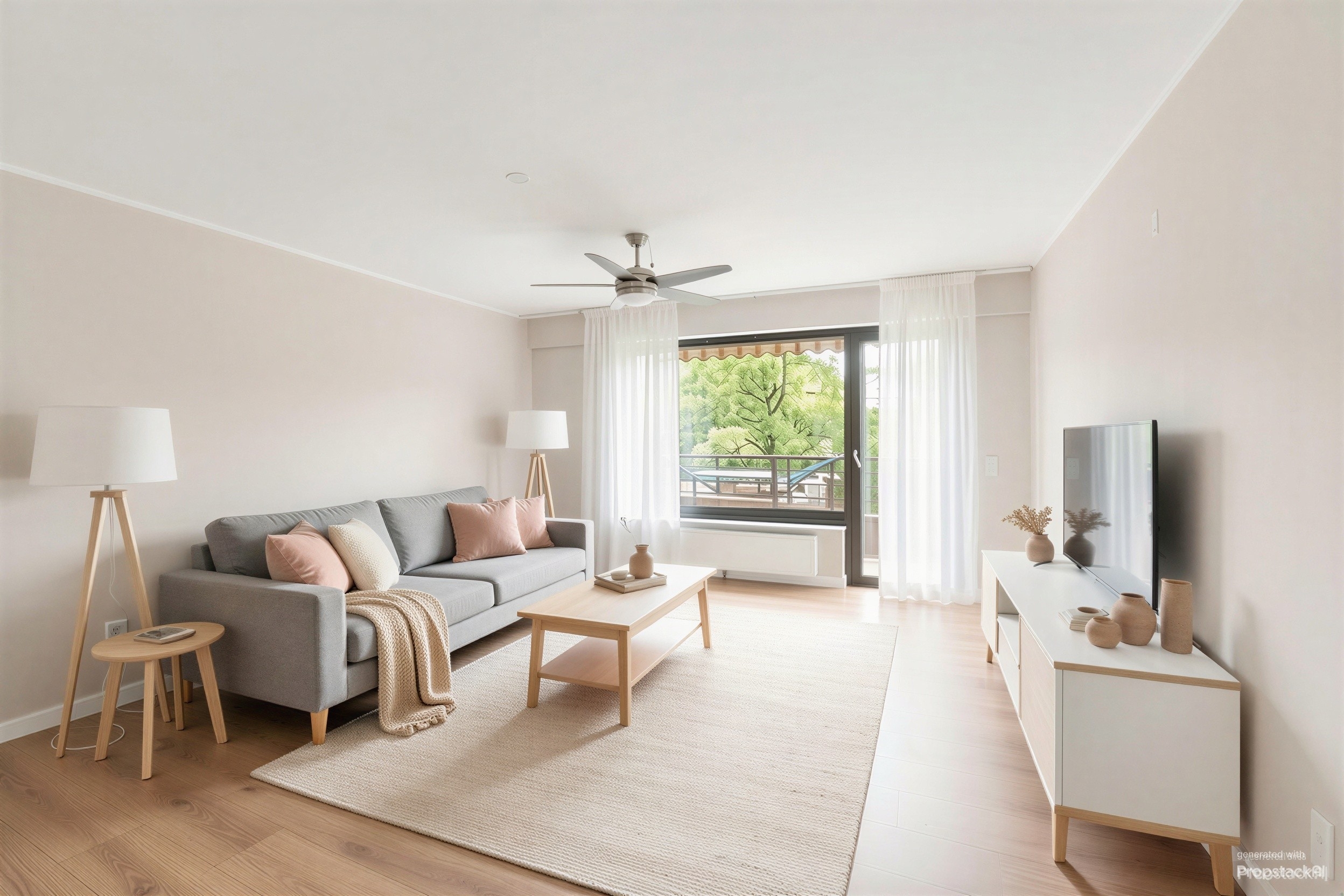 Wohnzimmer (KI generiert - Möblierungsvorschlag)