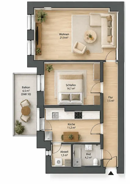 Altbau-Charme, Balkon, Abendsonne – mehr geht nicht! 😎