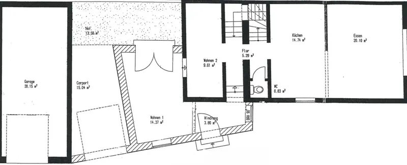 Kein Originalfoto, Unterlage dient lediglich zur Information | Grundriss EG 