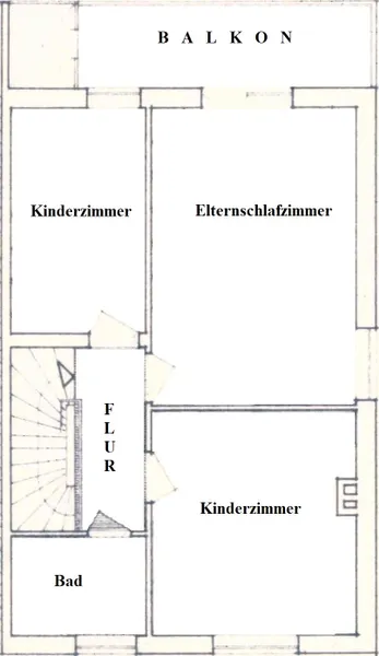 Keine Originalzeichnung, Unterlage dient lediglich zur Information - Grundriss 1. OG