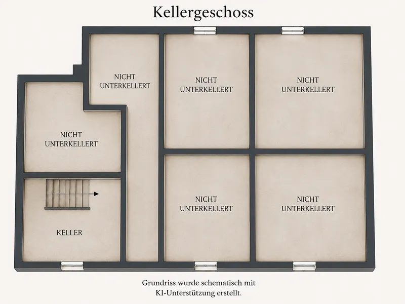 Keine Originalzeichnung, Unterlage dient lediglich zur Information | Grundriss KG