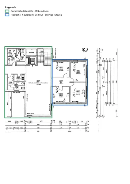 Grundriss | Büro und Gemeinschaftsraum