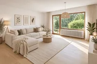 Wohnzimmer KI Digital Staging