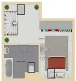 Dachgeschoss Maisonette 