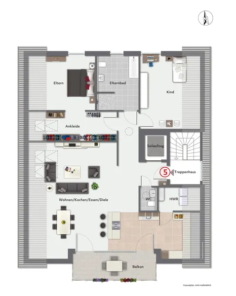 Grundriss DG Whg. 5