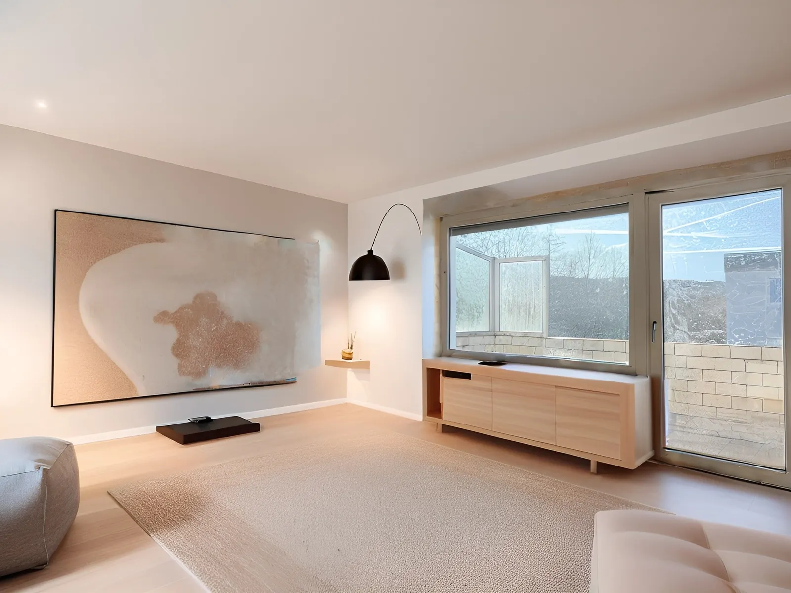 Wohnzimmer KI-generiert