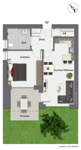 Grundriss Wohnung 2
