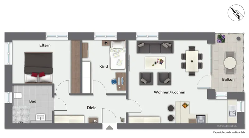 Grundriss Wohnung 3