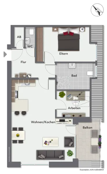 Grundriss Wohnung 7