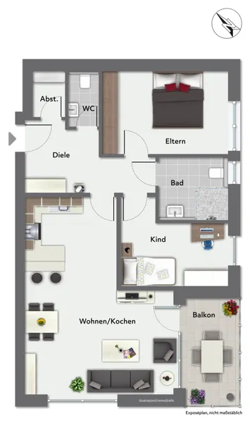 Grundriss Wohnung 4