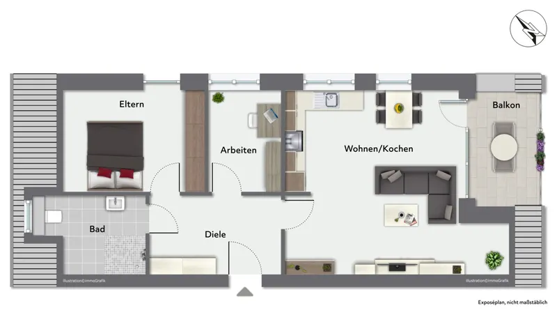Grundriss Wohnung 6