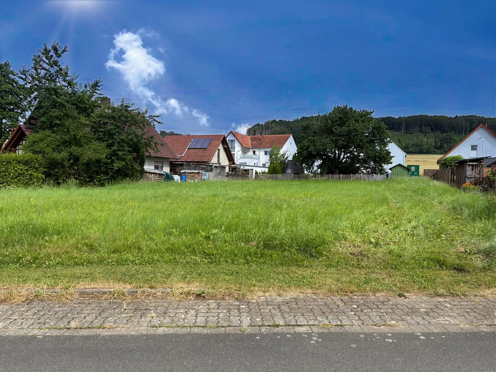 Blick  von der Str. Roseneck