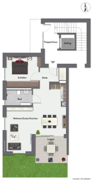 Grundriss Wohnung 1