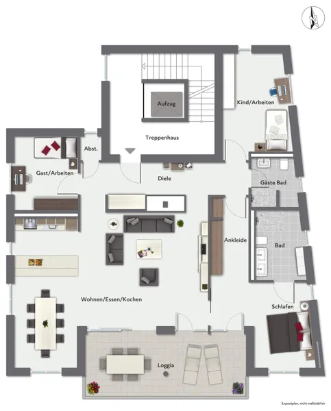 Grundriss Wohnung 5