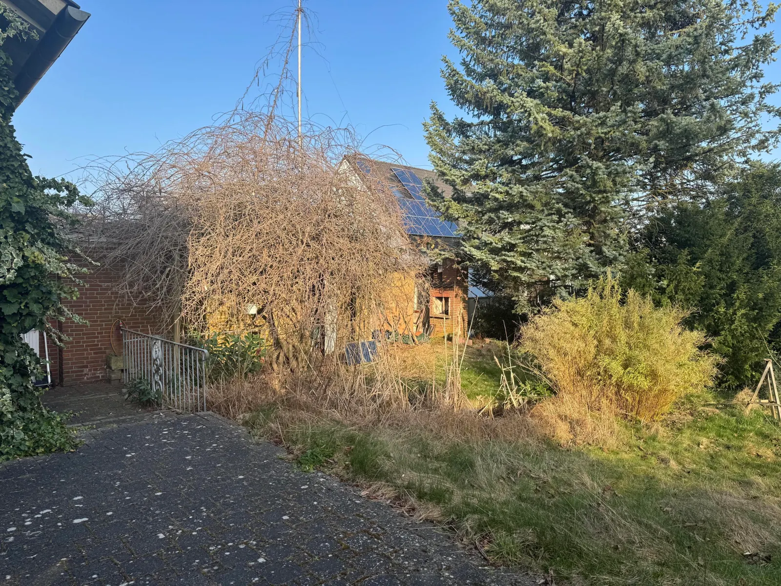 Terrasse und linke Gartenseite