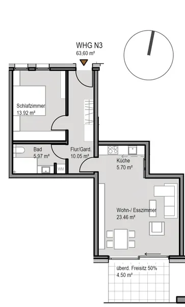 Grundriss Wohnung 3