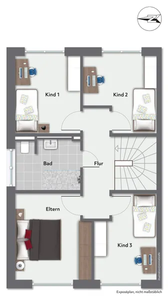 Grundriss Reihenhaus 14 OG