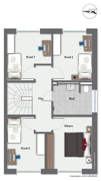 Grundriss Reihenhaus 13 OG