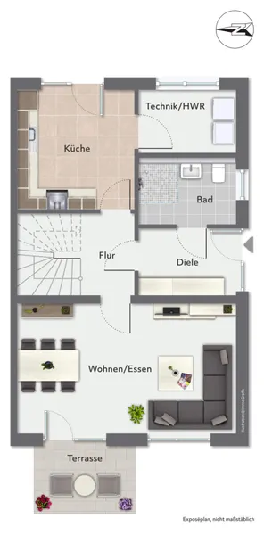 Grundriss Reihenhaus 24 EG
