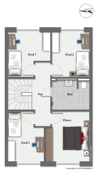 Grundriss Reihenhaus 23 OG