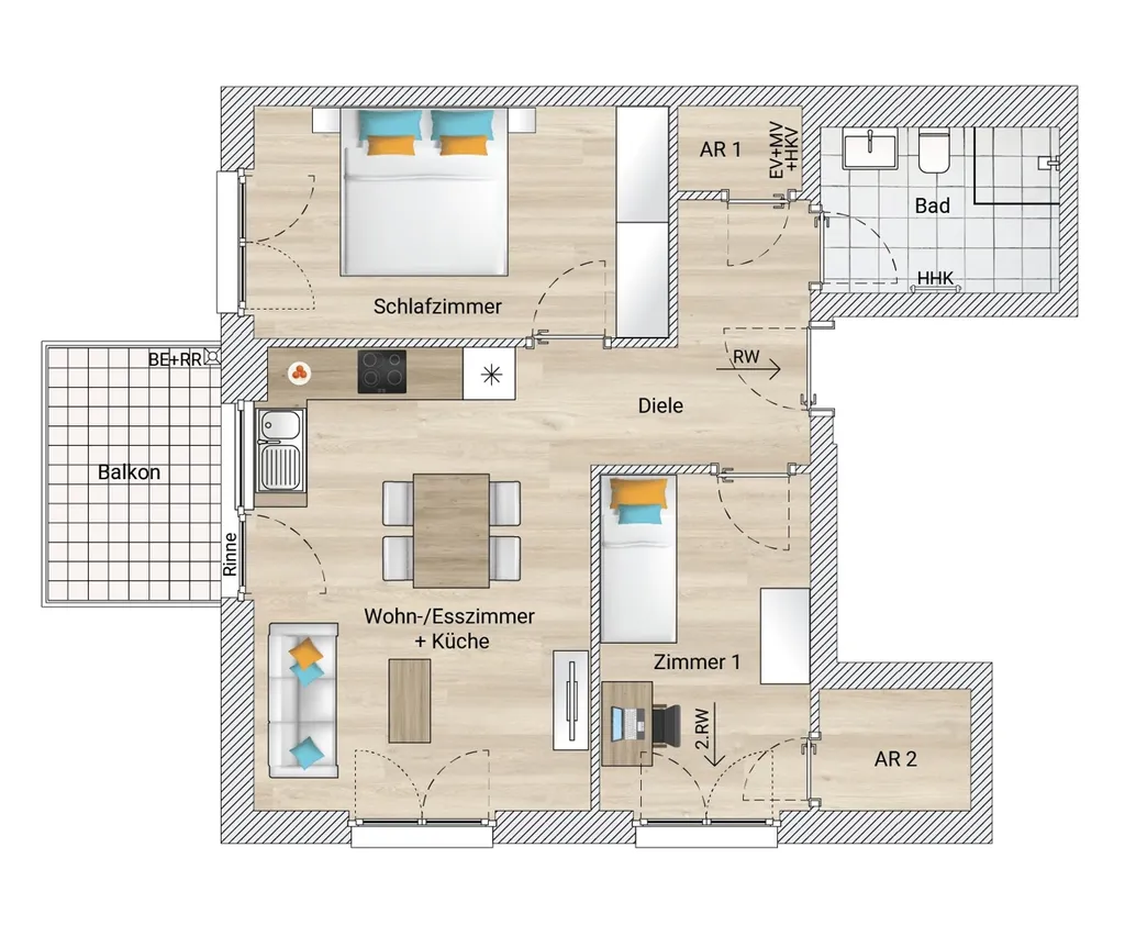 Grundriss WE B18