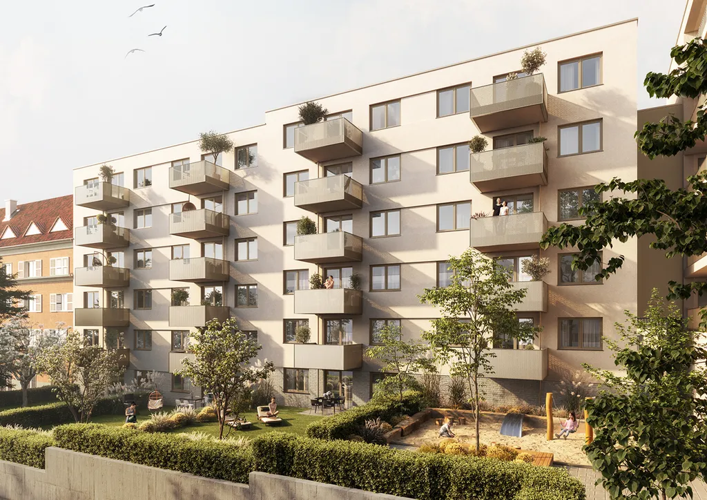 header_unverbindliche Illustration Ansicht Süd Gebäude C+D