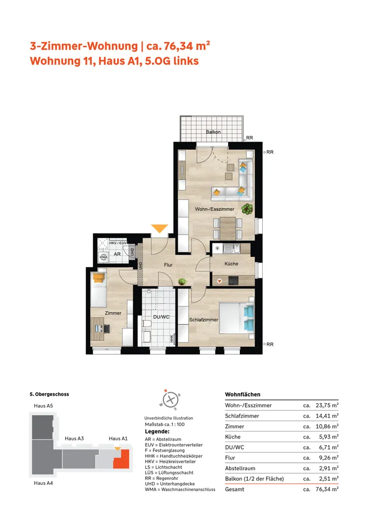 Grundriss WE 11
