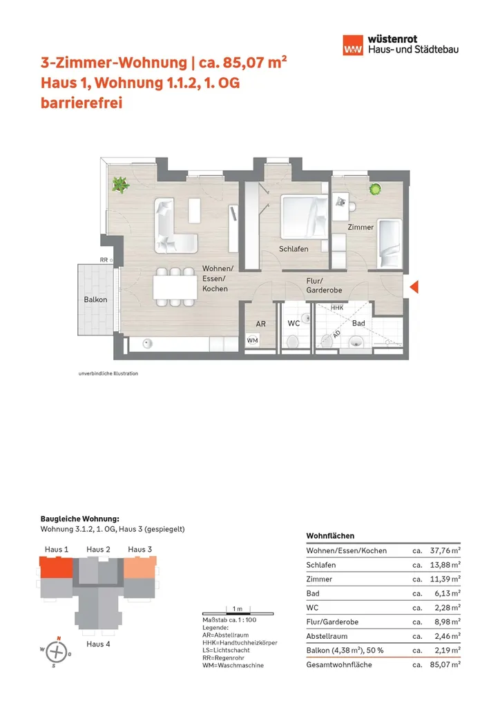 Grundriss_3-Zimmer-Wohnung 1.1.2_Haus 1_1. OG + 3.1.2 gespiegelt