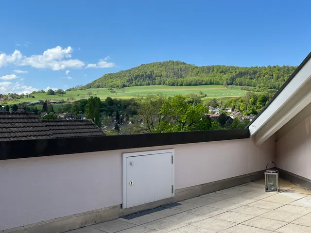 Dachterrasse - Blick zum Schönberg