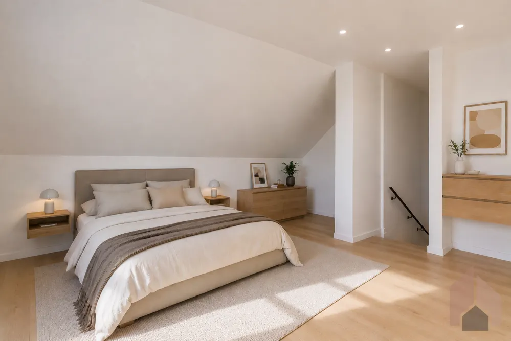 DG I Schlafzimmer mit KI visualisiert