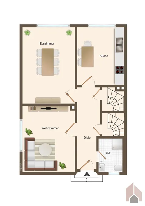 Haus 1 I Grundriss EG