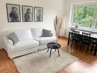 3 Zi.Whg., möbliert, 2. OG, mit Balkon.