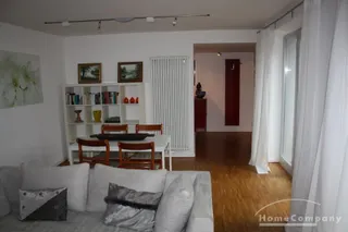 3 Zi.Whg., möbliert, EG, große Terrasse, sehr ruhige Citylage.