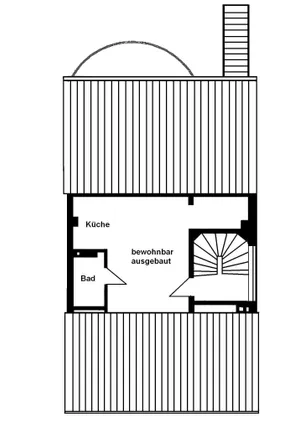 Grundriss Spitzboden (bewohnbar ausgebaut)