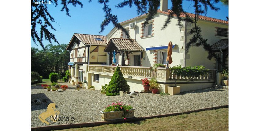 Reitimmmobilie, Landhaus mit Stall, Frankreich, Aquitaine, Gironde, Roquebrune zu verkaufen
