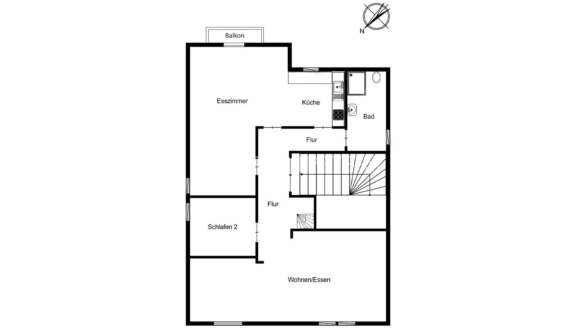 Grundrissskizze Dachgeschoss