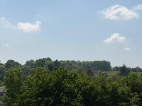 Blick vom Balkon auf Lehner Berg