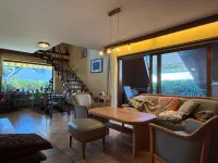 Wohnzimmer große Glasfront