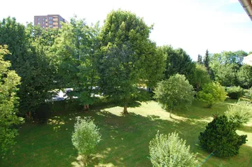 Balkon-Ausblick im Sommer