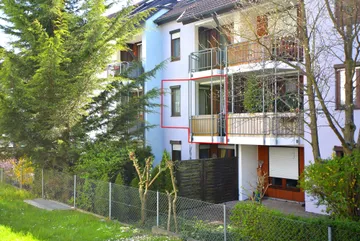 Balkon mit Blick ins Grüne